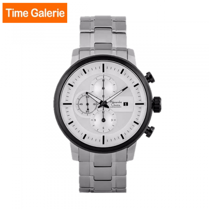 Alexandre Christie ALCW6323MCBTBSL Stainless Steel Strap with White Dial Analog Men Watch